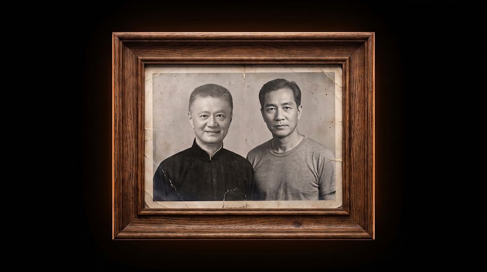 修復前：破損泛黃舊相